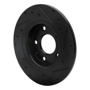 Mazda 6 Brake Rotor (1) - Rear Left - R1 Concepts - Drilled & Slotted - Black - `14-`21